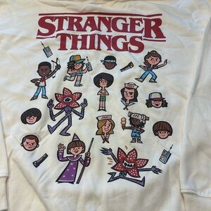 H&M, Netflix-Stranger Things, Cream Hoodie, Small - never worn